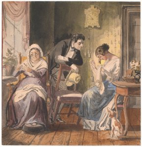 Et besøg (Et besøg fra hverdagslivet) af Wilhelm Marstrand