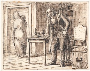 Gnieren og den fattige kone af Wilhelm Marstrand