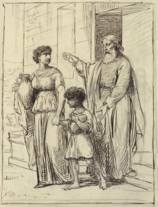 Hagar og Ismael forlader Abraham af Wilhelm Marstrand