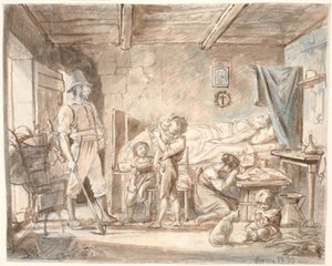 Hjemkomsten til de moderløse af Wilhelm Marstrand