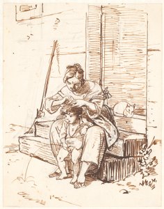 Romersk gadescene af Wilhelm Marstrand