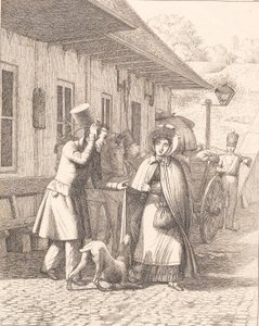 Scene udenfor en konsumtionsbod af Wilhelm Marstrand