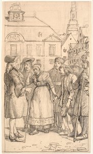 Slutningsscenen af Den pantsatte bondedreng af Wilhelm Marstrand