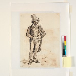 Studie af den søndagsprydede skomager i en anden skikkelse af Wilhelm Marstrand