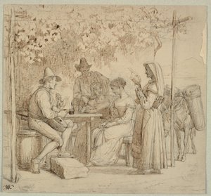 Udenfor et osteri af Wilhelm Marstrand