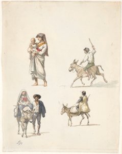 Vejfarende italienske landboere af Wilhelm Marstrand