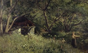 Sommerbagning (olie på lærred)