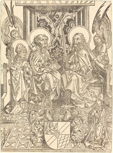 De hellige Peter og Paulus under en baldakin af Wilhelm Pleydenwurff