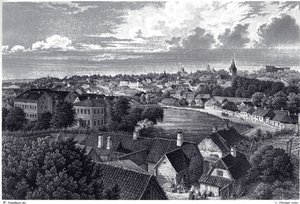 Udsigt over Dorpat, ca. 1850 af Wilhelm Siegfried Stavenhagen