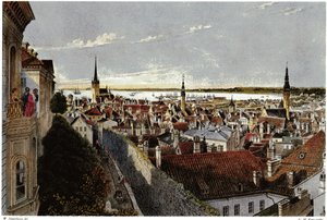 View of Reval, ca 1855 af Wilhelm Siegfried Stavenhagen