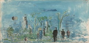 Central Park, New York (olie på lærred) af Wilhelm Thoeny