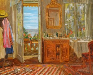 Interiør ved Starnbernger See. 1912 af Wilhelm Trübner