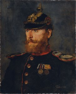 Landwehr officer af Wilhelm Trübner