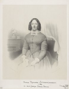 Portræt af Anna Agnesia Bruce-Schimmelpenninck af Wilhelmus Cornelis Chimaer van Oudendorp