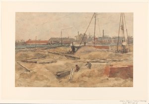 Byggeplads ved Wilhelmina Gasthuis