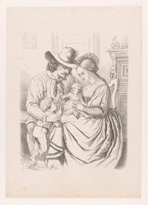 Familie med små børn Menneskelivets tredje tidsalder Art Album af W. P. van Geldorp (serietitel) af Wilhelmus Petrus van Geldorp