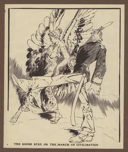 Gåsetrinnet eller civilisationens march (litho)