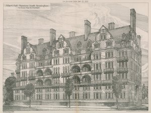 Albert Hall Mansions, South Kensington, London af Willam Richard Lethaby