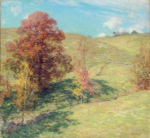 Den røde eg af Willard Leroy Metcalf