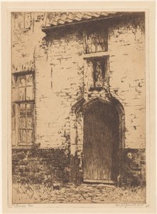 Brugge (original titel på objektet) af Willem Adrianus Grondhout (signed by artist)
