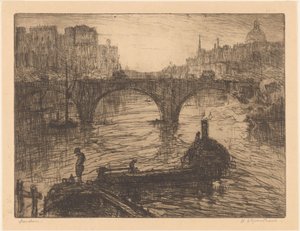 Londen (original titel på objektet) af Willem Adrianus Grondhout (signed by artist)