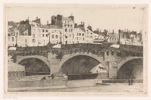 Pont Neuf (original titel på objekt) af Willem Adrianus Grondhout (signed by artist)