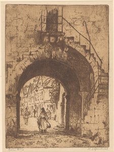 Rothenburg (original titel på objekt) af Willem Adrianus Grondhout (signed by artist)
