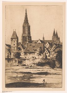 Ulm (original titel på objekt) af Willem Adrianus Grondhout (signed by artist)
