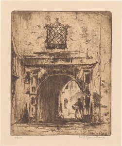 Ulm (original titel på objekt) af Willem Adrianus Grondhout (signed by artist)