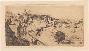 Ulm (original titel på objekt) af Willem Adrianus Grondhout (signed by artist)