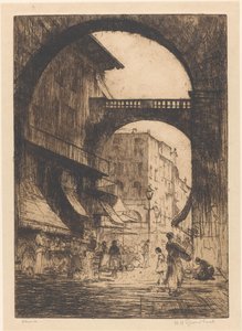 Verona (original titel på objektet) af Willem Adrianus Grondhout (signed by artist)