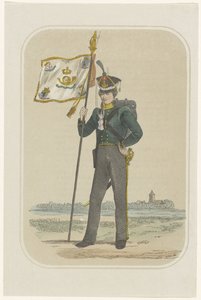 Frivillig jæger fra Leiden Universitet, 1830 af Willem Bal