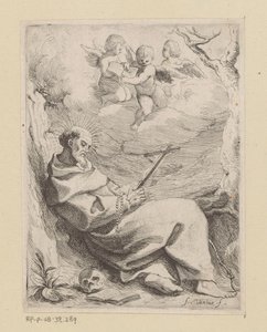 Sankt Frans af Assisi med krucifiks af Willem Basse (attributed to)