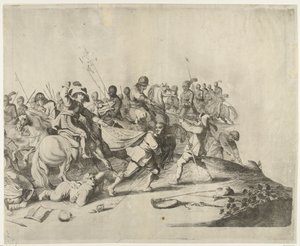 Kamp mellem ryttere og fodsoldater af Willem Basse