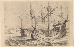 Hannibals flåde, der kæmper mod Rhodians, 1634.