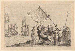 Løver beskytter haven i de forenede provinser af Willem Basse