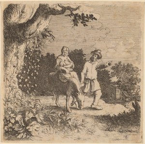 Flugten til Egypten, ca. 16301660. af Willem Basse