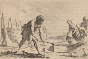 Ulysses på øen af gudinden Calypso, 1634.