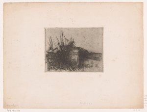 Bro over en grøft nær Giethoorn Højbro, Giethoorn (original titel) af Willem Bastiaan Tholen