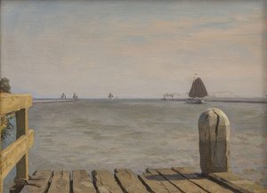 Mole i Enkhuizen. 1918 af Willem Bastiaan Tholen