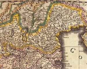 Kort over Veneto-regionen, Italien. Atlas af William Blaeu (1571 - 1638) af Willem Blaeu