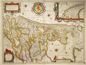Holland fra Theatrum Orbis Terrarum af Willem Bleau, Amsterdam af Willem Blaeu