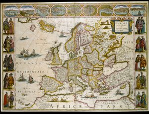 Kort over Europa. (gravering