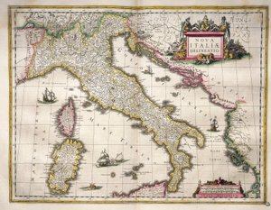 Kort over Italien, fra Theatrum Orbis Terrarum af Willem Blaeu, Amsterdam af Willem Blaeu