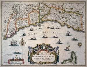 Kort over Republikken Genova, Italien