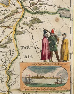 Kort over Tartar, af Willem Janszoon Blaeu, fra Atlas Maior eller Novus Detail af Willem Blaeu