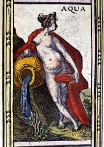 Vand, et af de fire grundstoffer, repræsenteret i W. Blaeu