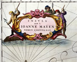 Hvaljægere afbildet på en tavle af William Blaeus Atlas, trykt i Amsterdam i 1656. af Willem Blaeu