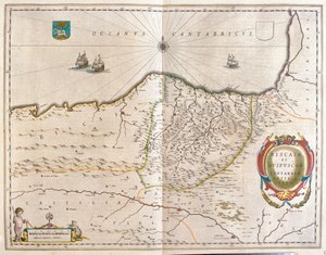 region centreret om Bilbao og strækker sig fra S af Willem Blaeu