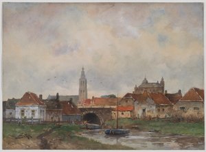 Øvre Sluse ved Steenbergen, 1800-tallet. af Willem C Rik